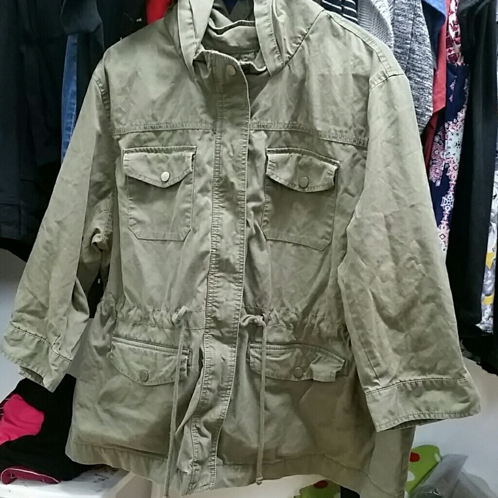 Old Navy army green hooded jacket xxl